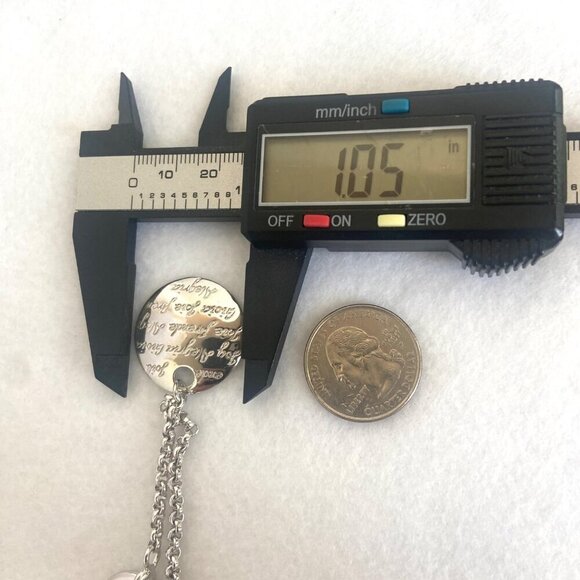 Sterling Silver 925 Engraved Joy Alegria Joie Gioja Rolo Chain Bracelet 7.25" - Picture 15 of 16